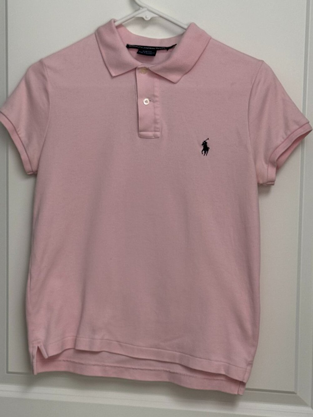 Vintage Ralph Lauren Pink Polo Shirt Women's Medium Fits Small